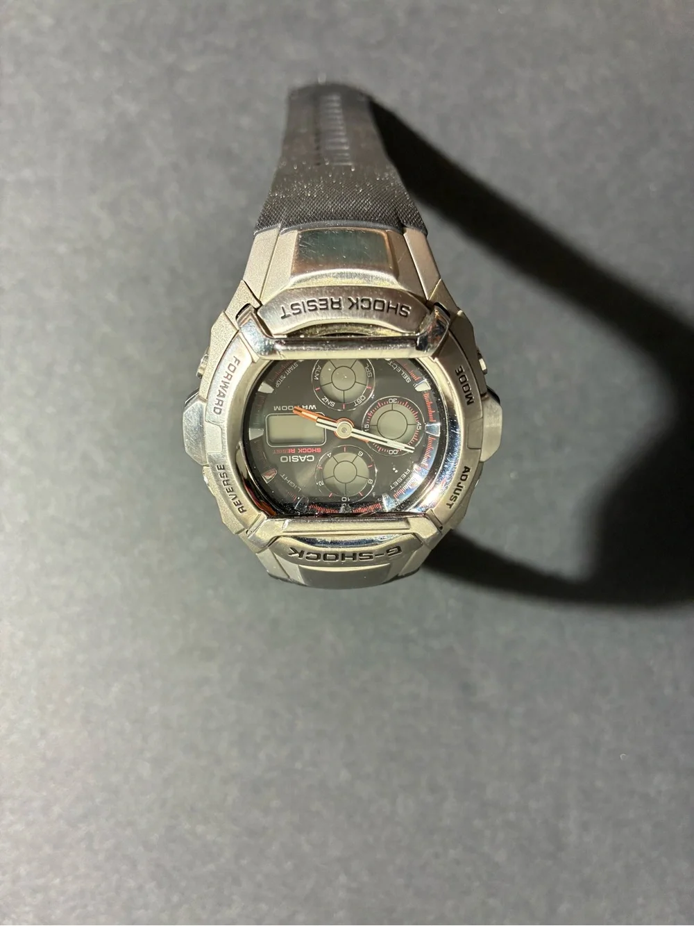 Y2K G-Shock Steel Silver and Black Sports Watch
